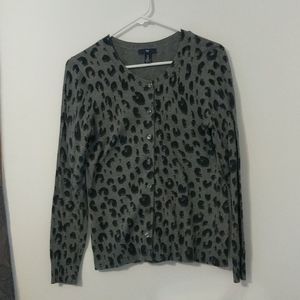 Gap animal print cardigan